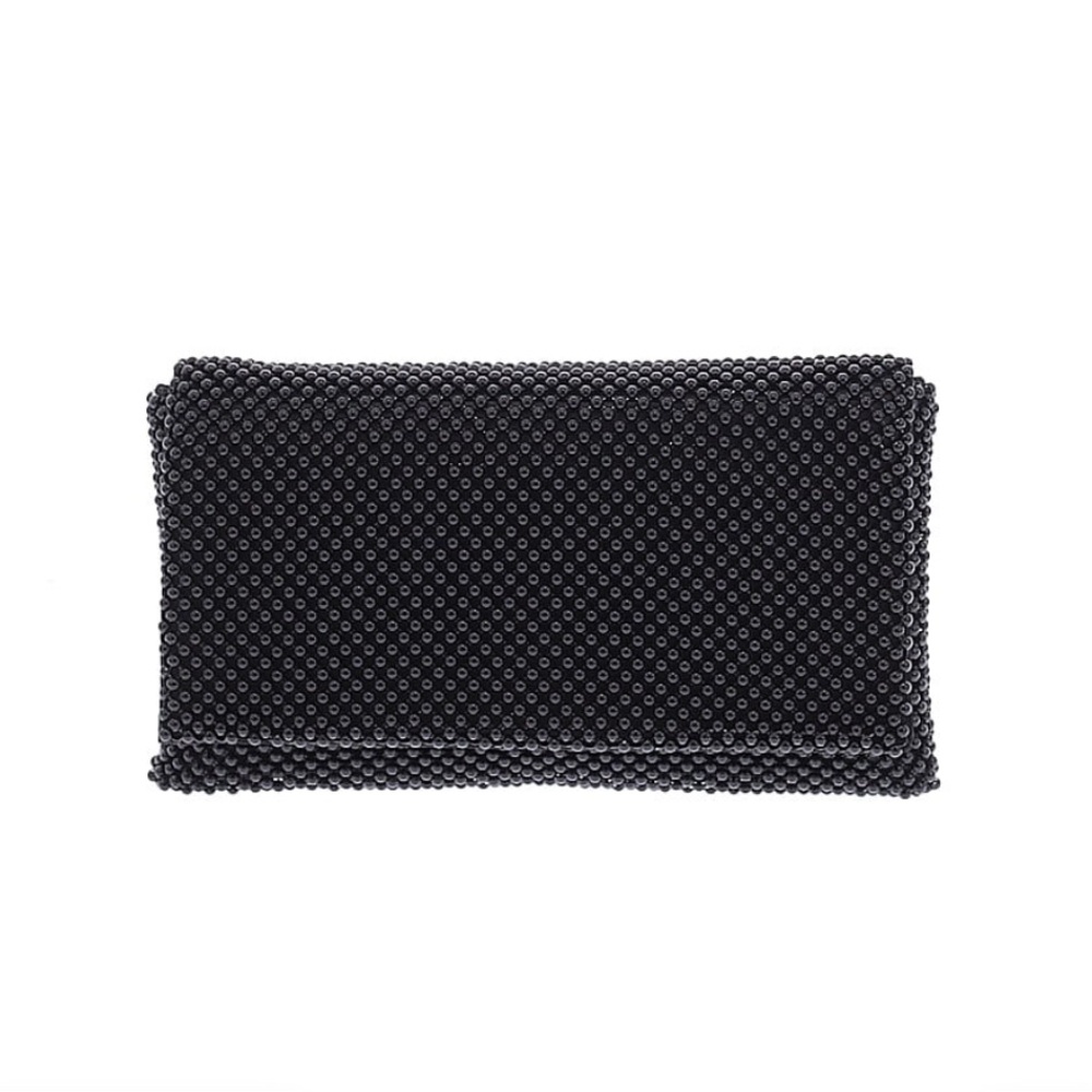 INC International Concepts Black Clutch with Chain Detail